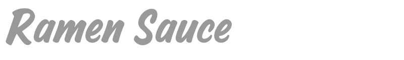 Ramen Sauce